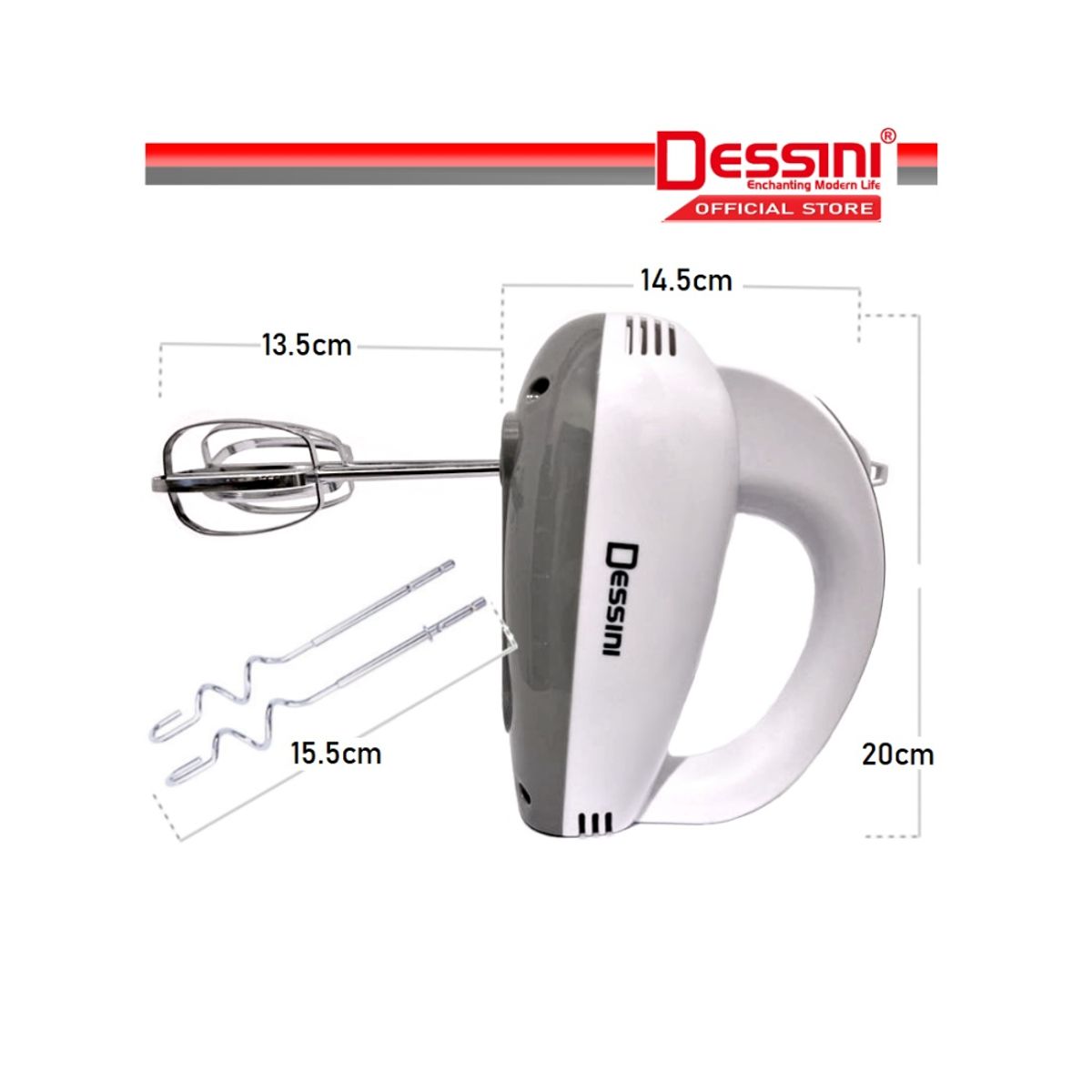 Dessini Italy - Batidoras De Mano Dessini Ds-269 Blanco Blanco 5060hz