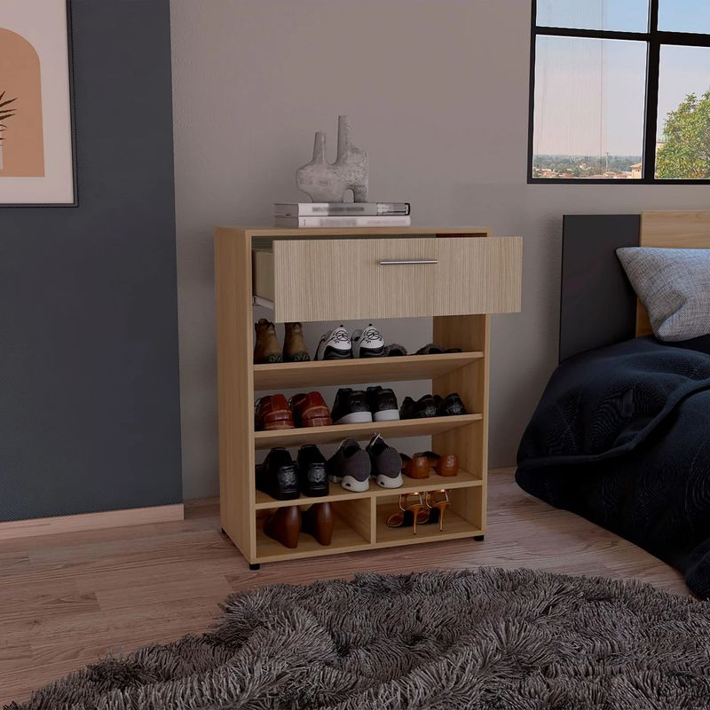 R&R MUEBLES - Zapatera Moderna Moon 1 Cajón R&R MUEBLES