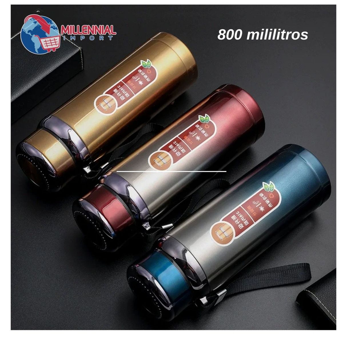 GENERICO - Termo Térmico 800 ml para Viajes y Trabajo Mujer