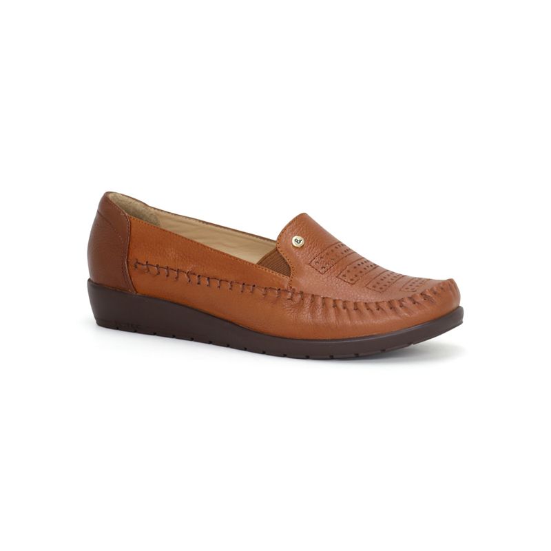 PAR&SS - Mocasín Casual De Cuero Mujer Par&ss KA25Q1-E002 Natural