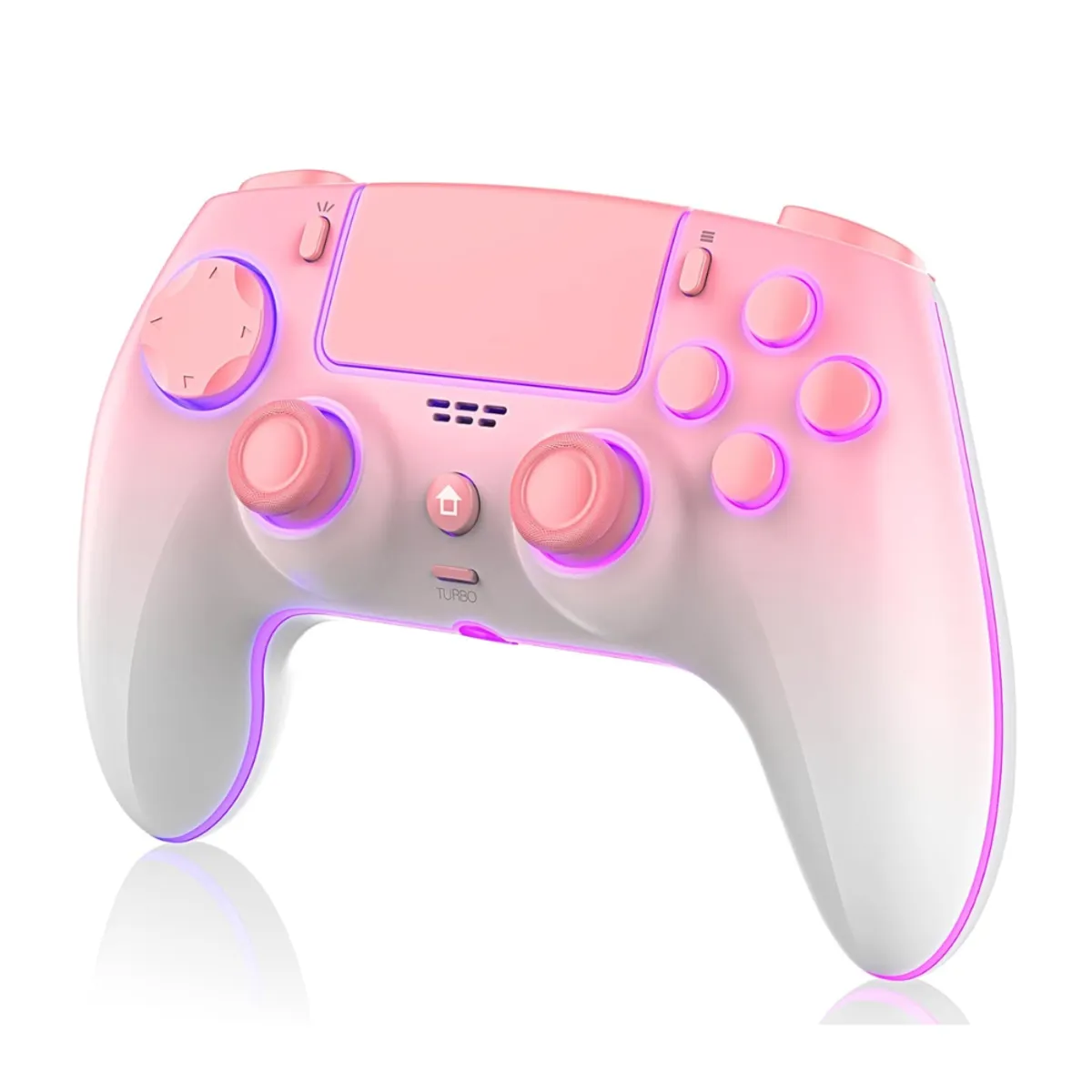 SEISA - Mando Joystick Compatible Ps4 Ps3 Switch Android Pc Recargable Rosa