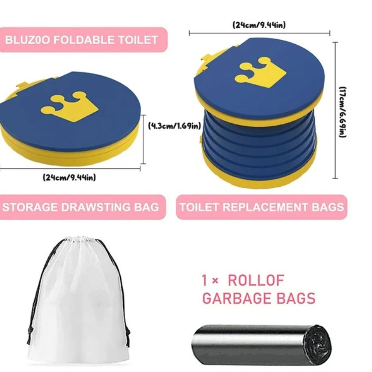 GENERICO - inodoro plegable de viaje para niños 3 en 1