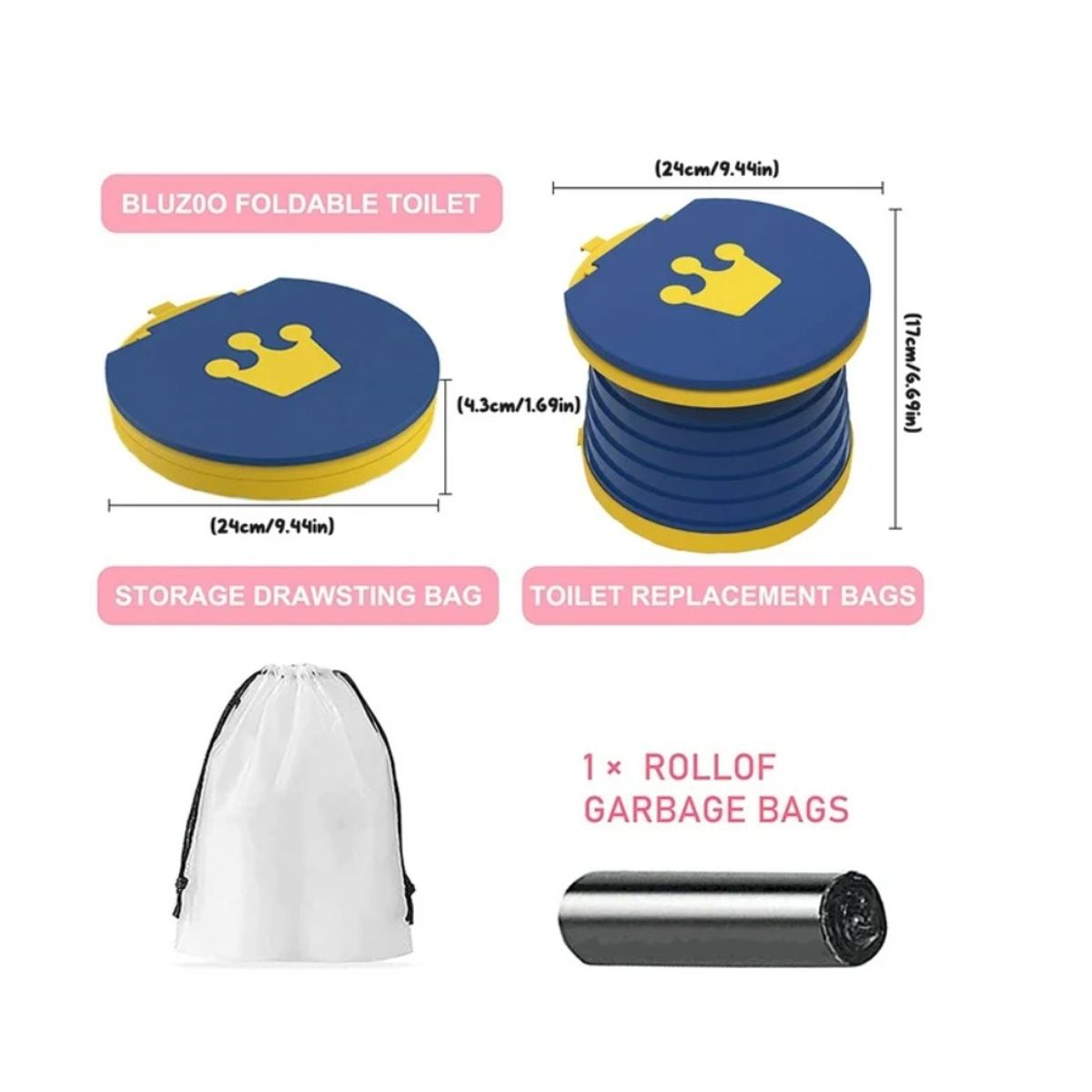 GENERICO - inodoro plegable de viaje para niños 3 en 1