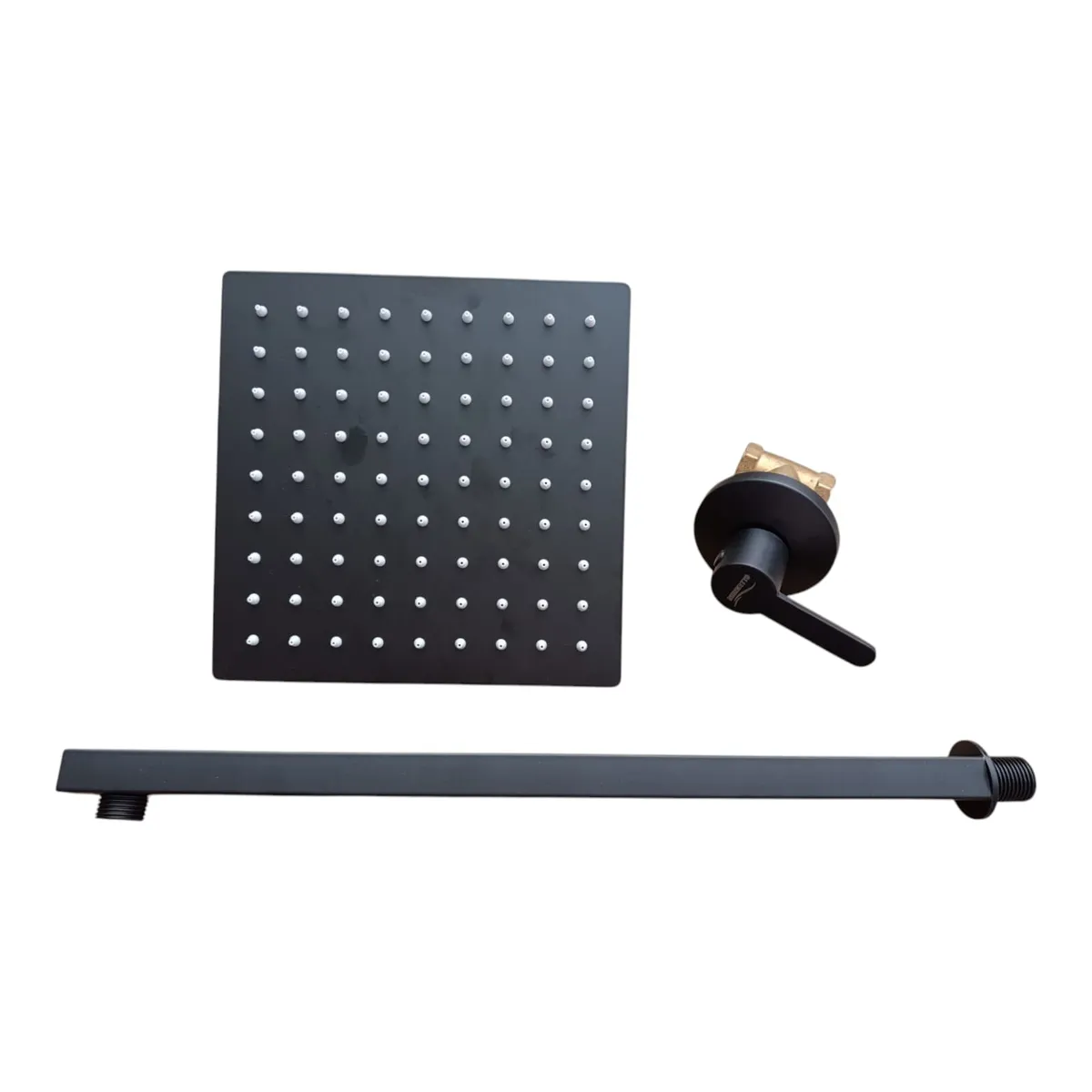 APACHE - COMBO Set Monocomando + Cabezal Ducha 20cm Completo Acero