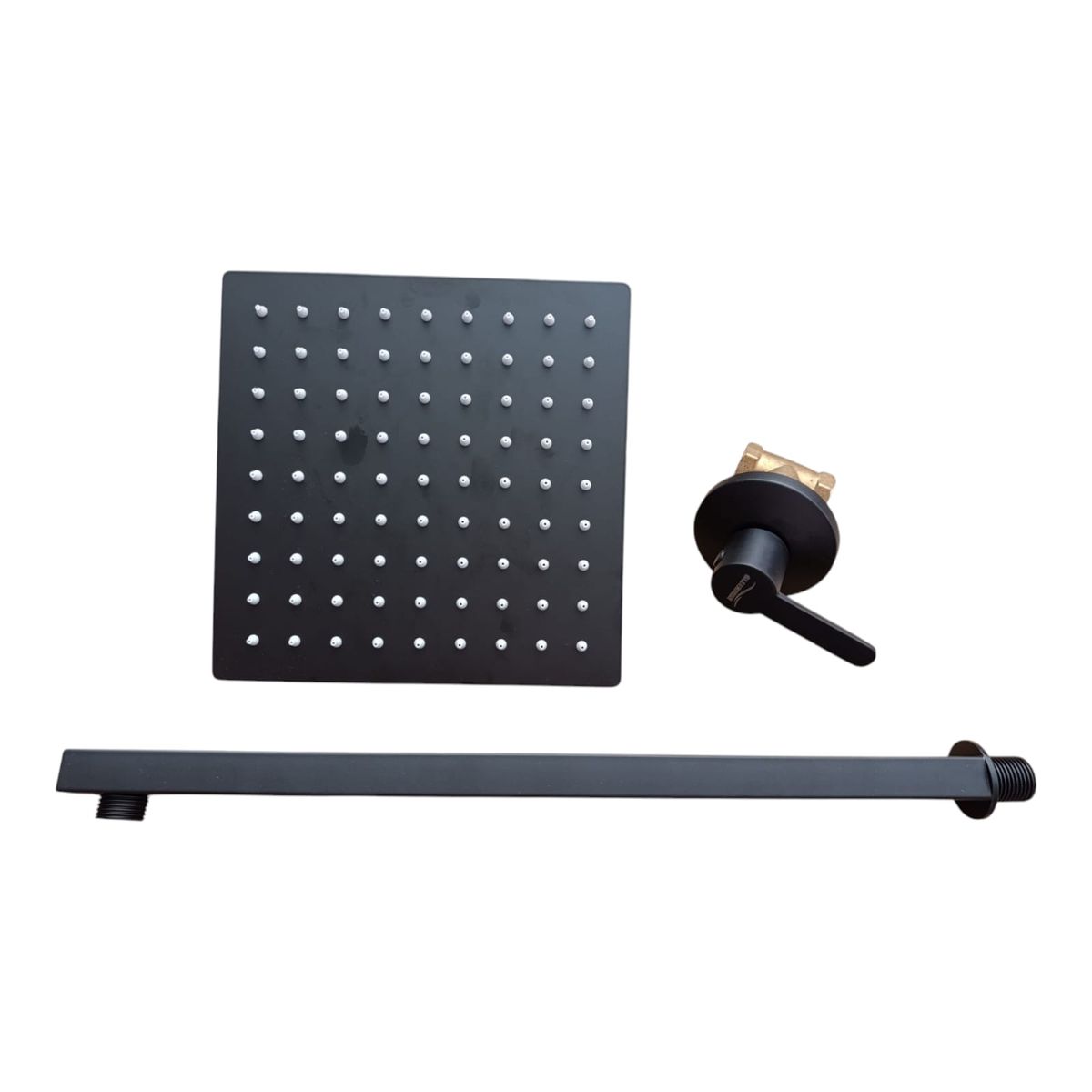 APACHE - COMBO Set Monocomando + Cabezal Ducha 20cm Completo Acero