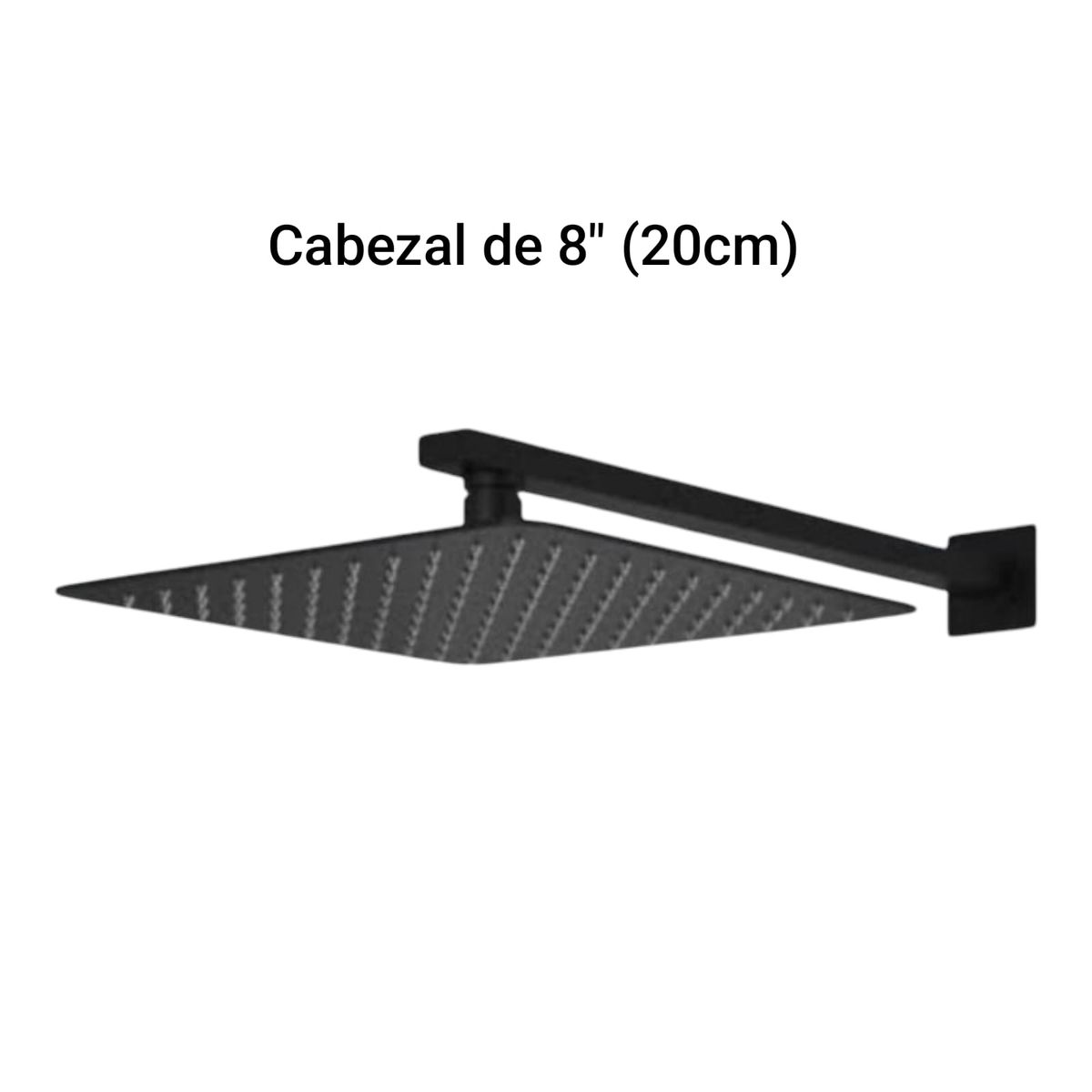 APACHE - COMBO Set Monocomando + Cabezal Ducha 20cm Completo Acero