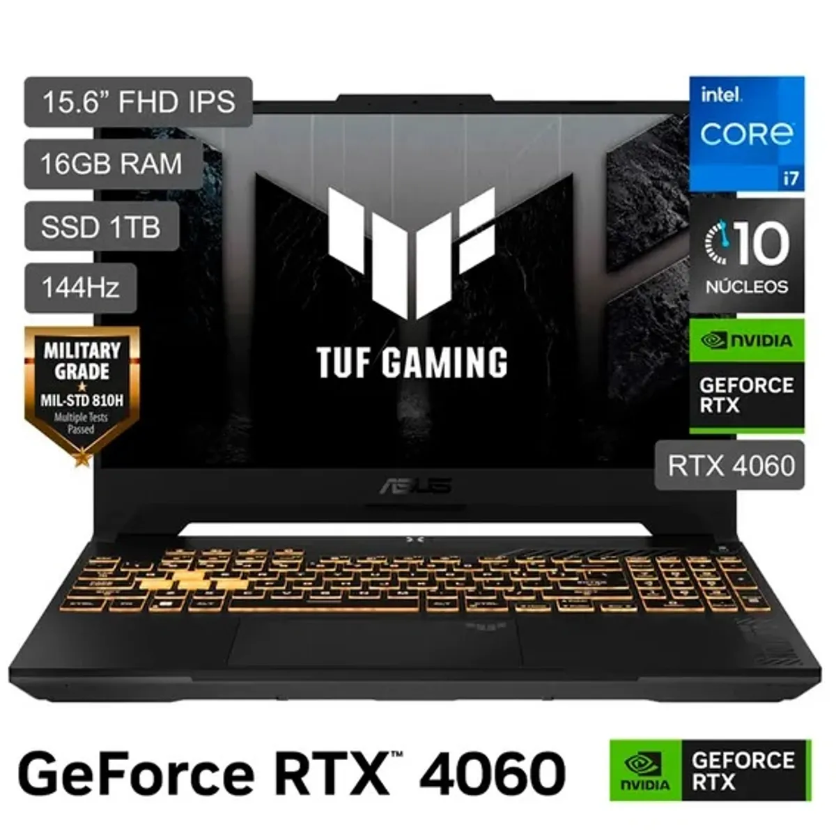 ASUS - ASUS TUF GAMING FX507W-LP142 INTEL COREI7-13620H 16GB 1TB SSD 8GB VIDEO RTX 4060 15.6 FHD FREEDOS