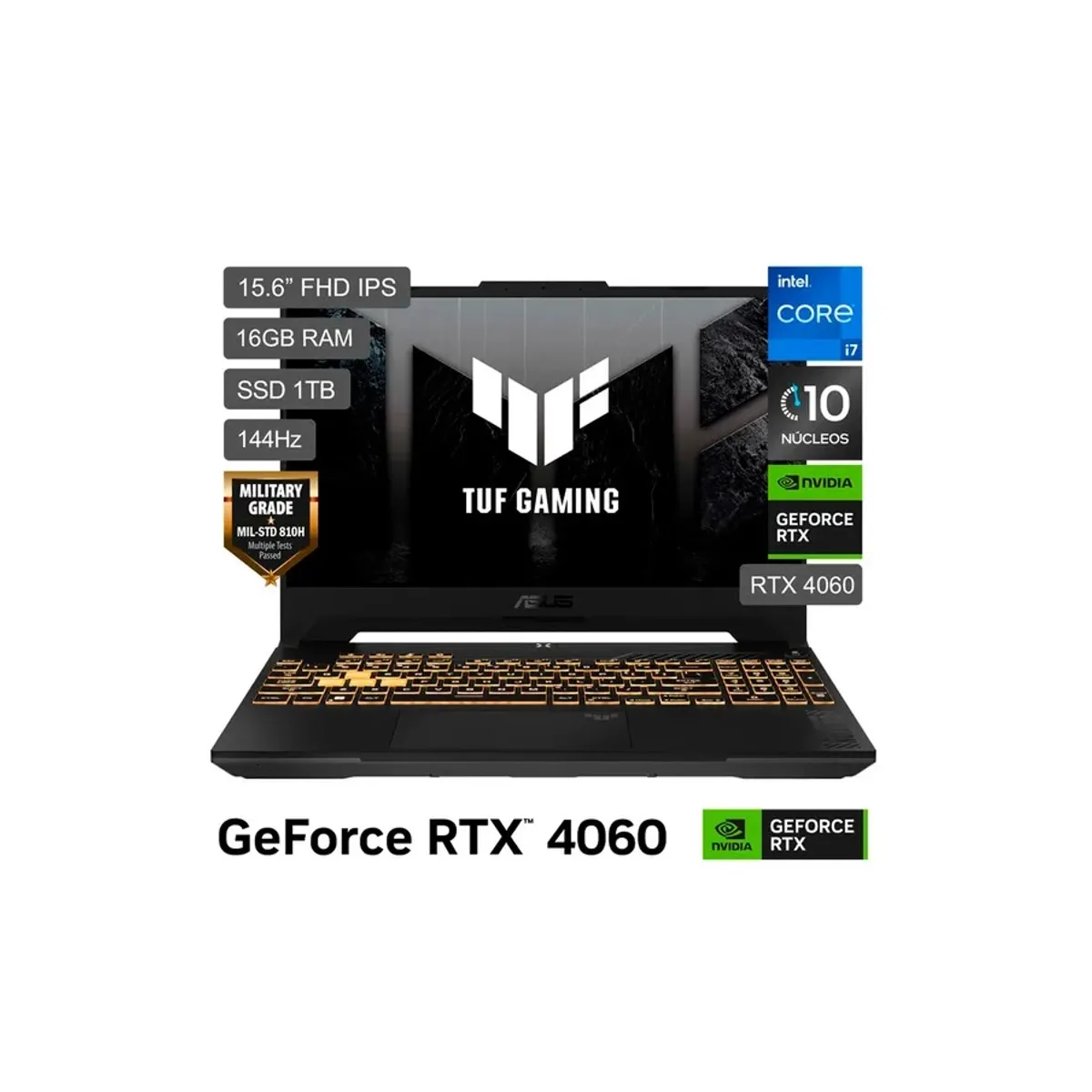 ASUS - ASUS TUF GAMING FX507W-LP142 INTEL COREI7-13620H 16GB 1TB SSD 8GB VIDEO RTX 4060 15.6 FHD FREEDOS