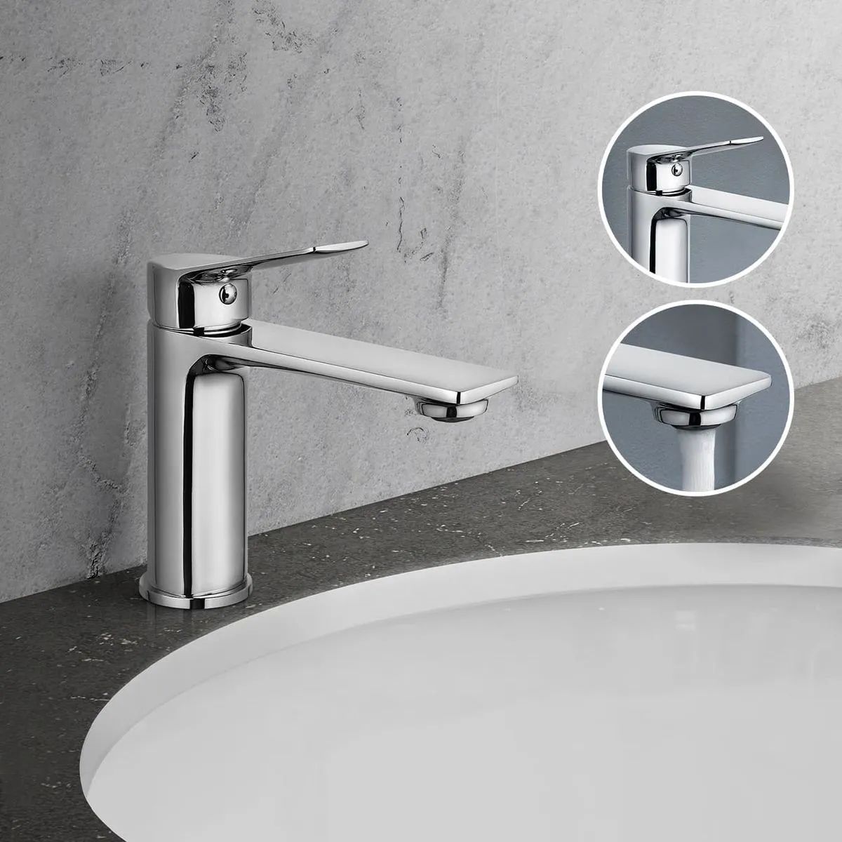 ITALGRIF - Monocomando para Baño en Bronce Cromado