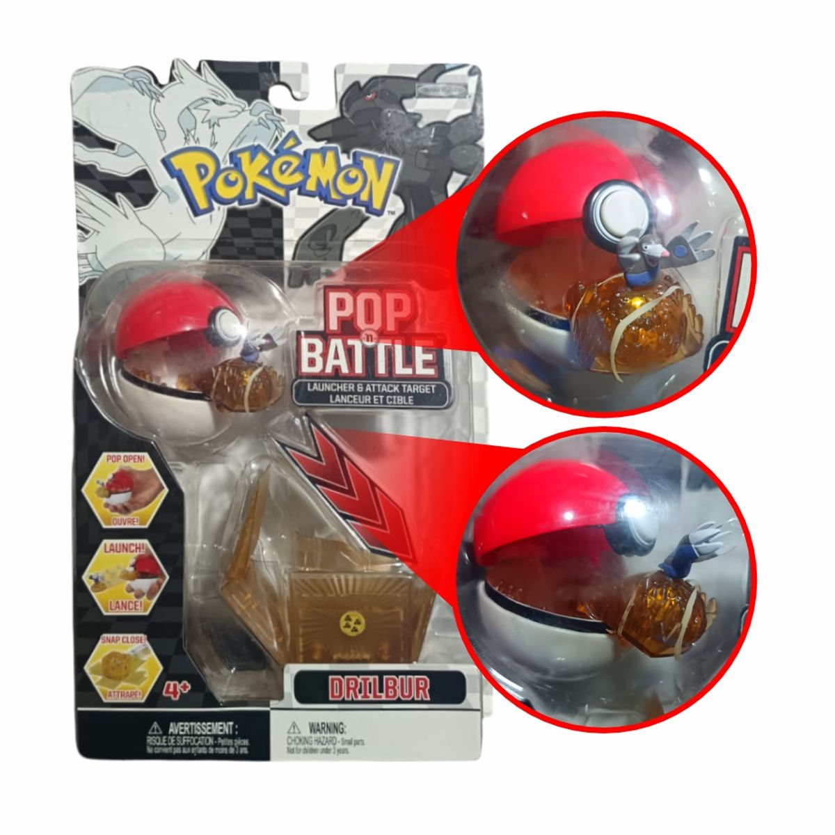 POKEMON - Pokemon Pop n Battle Drilbur Jakks Pacific