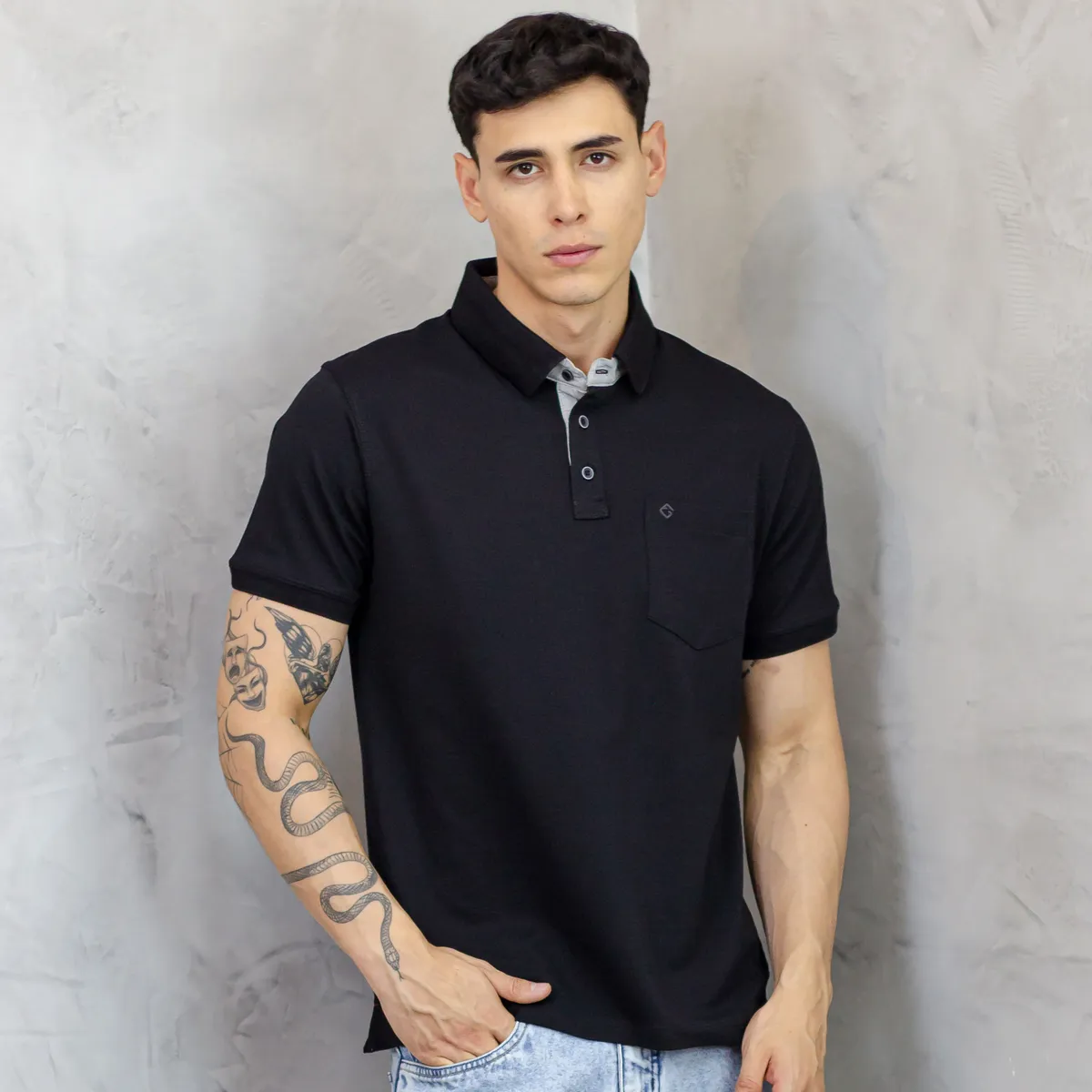 A VANTGARDESTYLE - POLO BOX REGULAR FIT CABALLERO MC - PIQUE LYCRADO