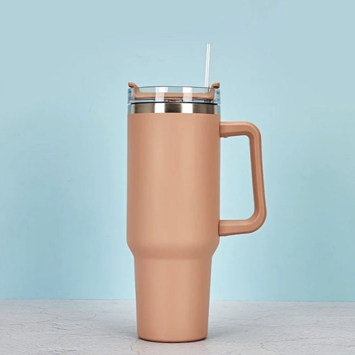 GENERICO - VASO TERMO GIGANTE PARA CARRO 1.1L  - BEIGE