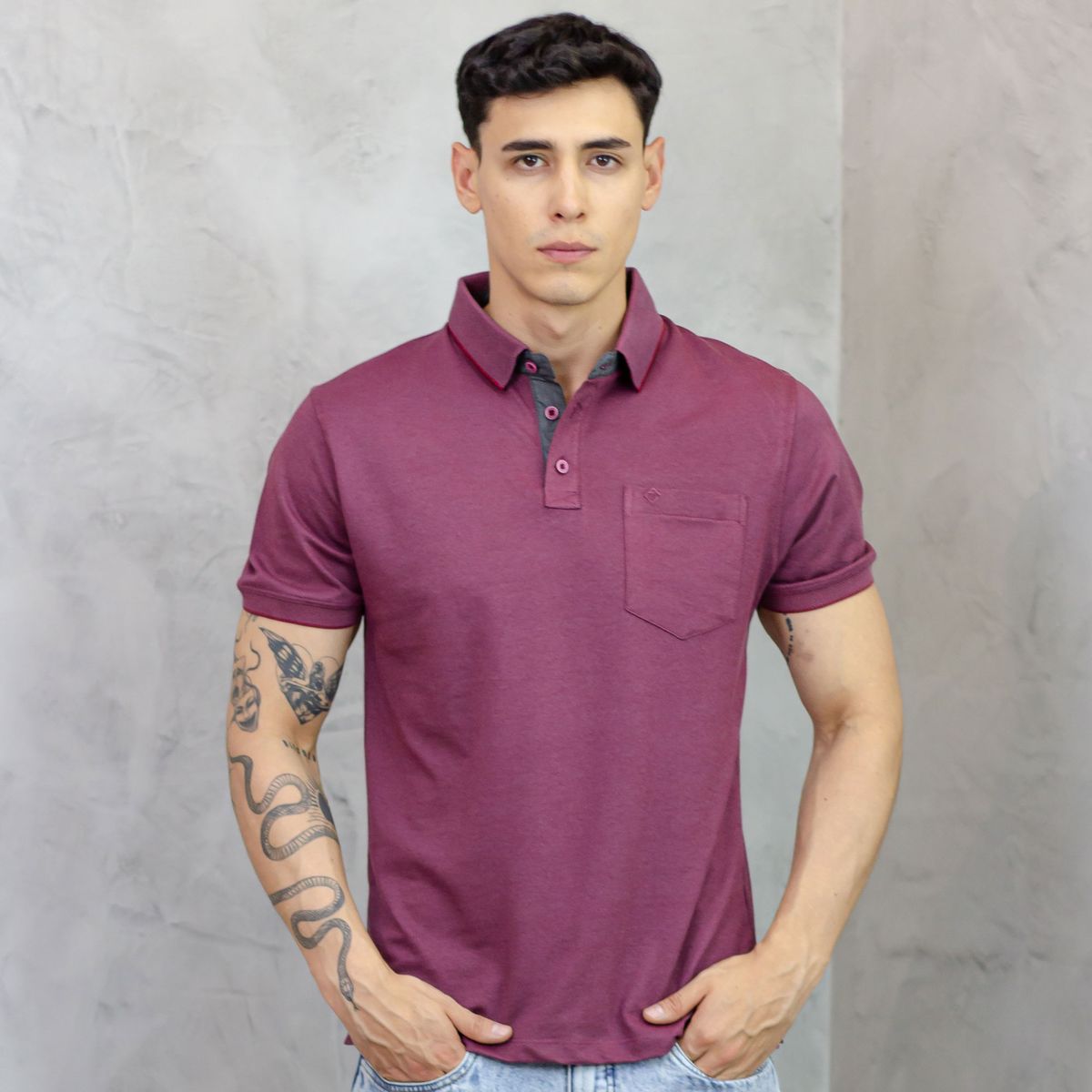 A VANTGARDESTYLE - POLO BOX REGULAR FIT CABALLERO MC - PIQUE LYCRADO