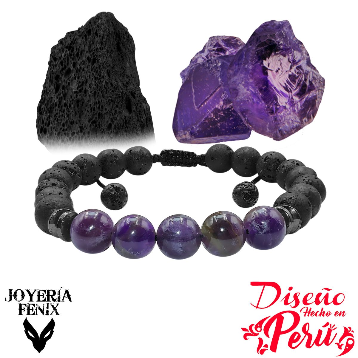JOYERIA FENIX - Pulsera Doble Protección Volcánica- Joyería Fenix