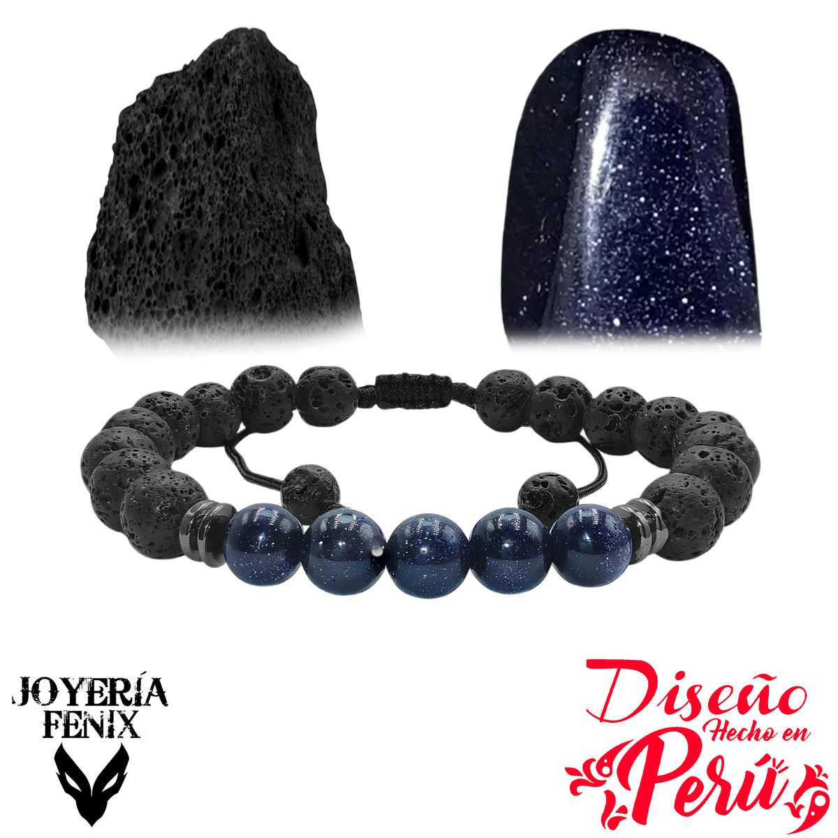 JOYERIA FENIX - Pulsera Doble Protección Volcánica- Joyería Fenix