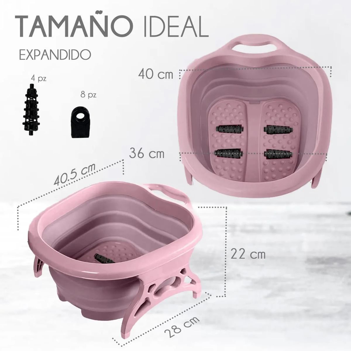 GENERICO - Tina Spa Masajeador Para Pies Portatil Plegable Ligera