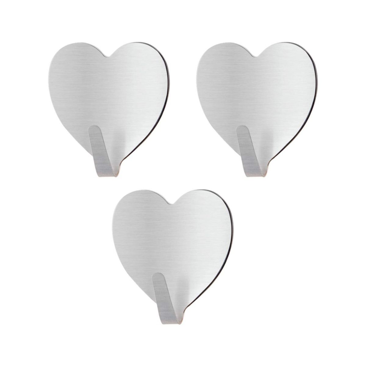 GENERICO - Colgador Adhesivo para Accesorios x3 modelo Corazon