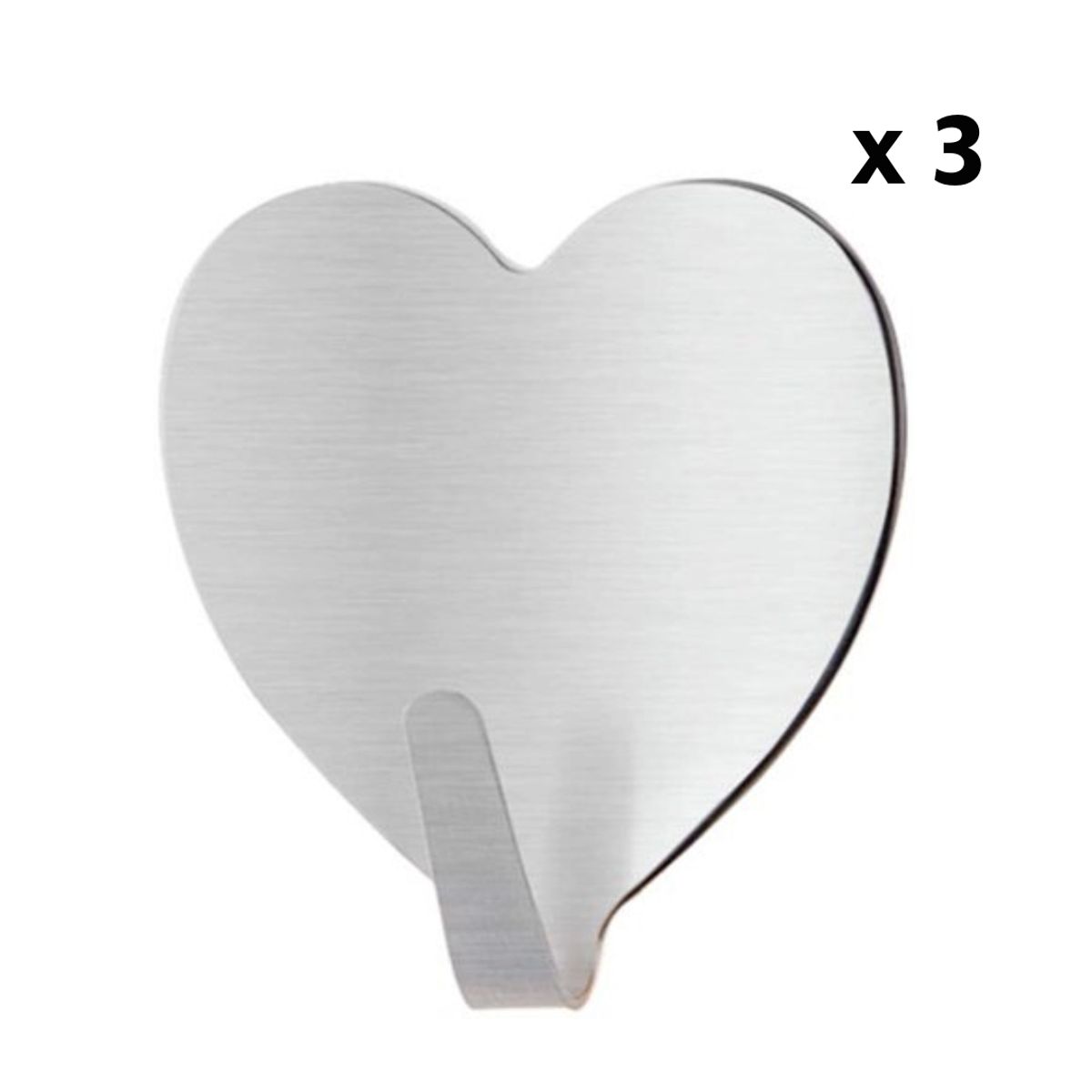 TODO FIT - Pack de 3 colgadores adhesivos decorativos con diseño de corazón – Organización práctica y estética