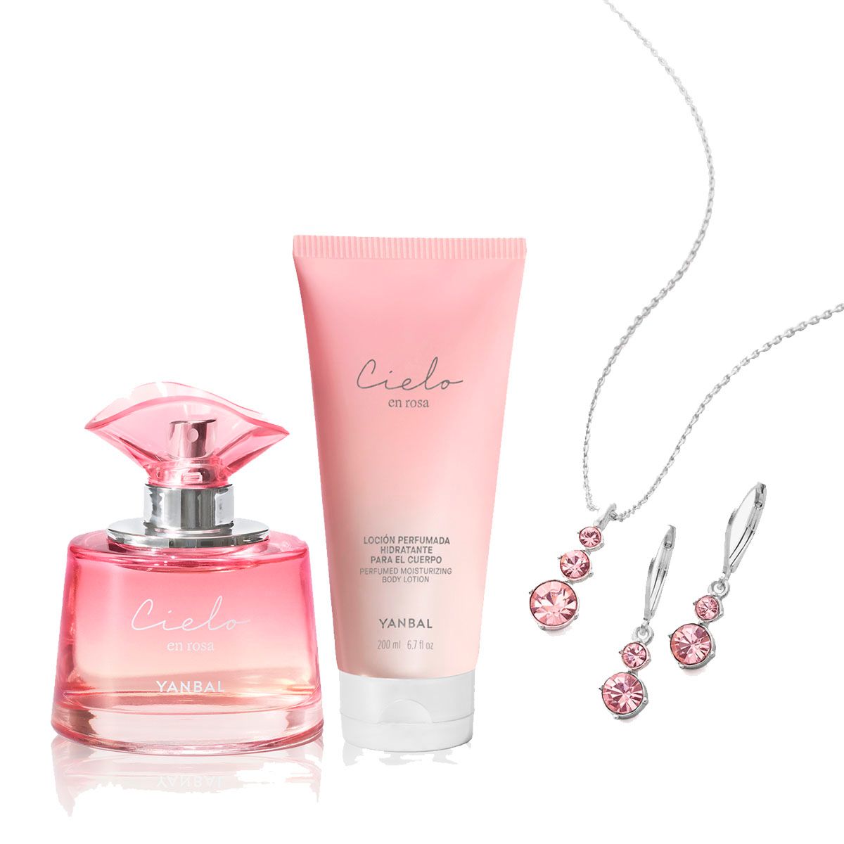 YANBAL - Cielo en Rosa Perfume de Mujer con Locion Perfumada y Joya