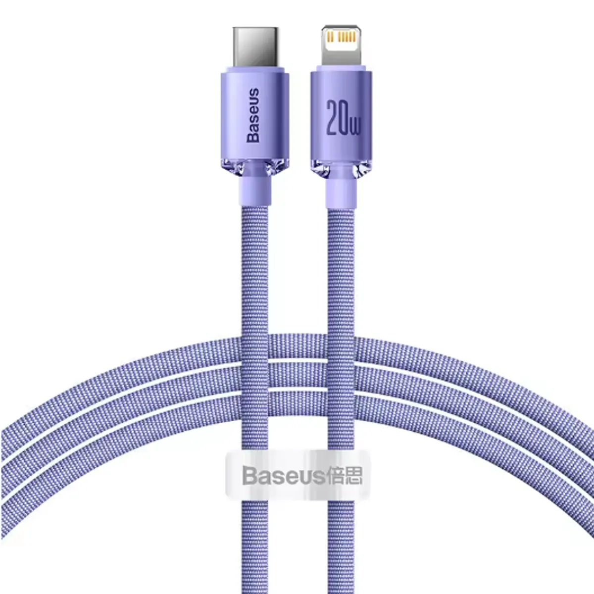 BASEUS - Baseus Cable Iphone Carga Rápida 20W Tipo-C a Lightning 2m Morado