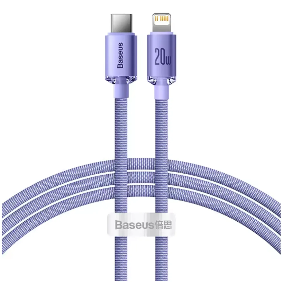 BASEUS - Baseus Cable Iphone Carga Rápida 20W Tipo-C a Lightning 2m Morado