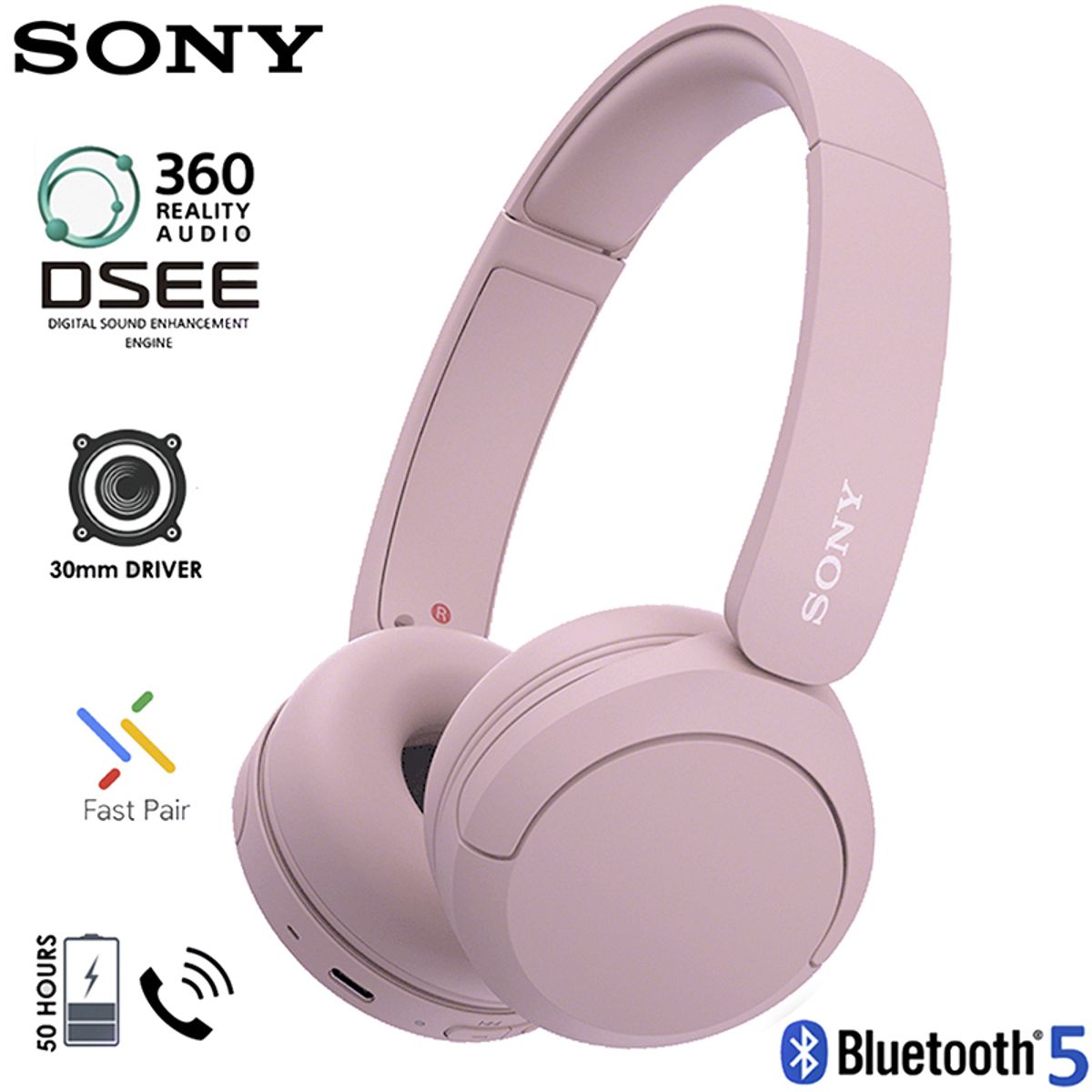 SONY - Sony Audifonos Bluetooth 5.2 Wireless 50hrs WH-CH520