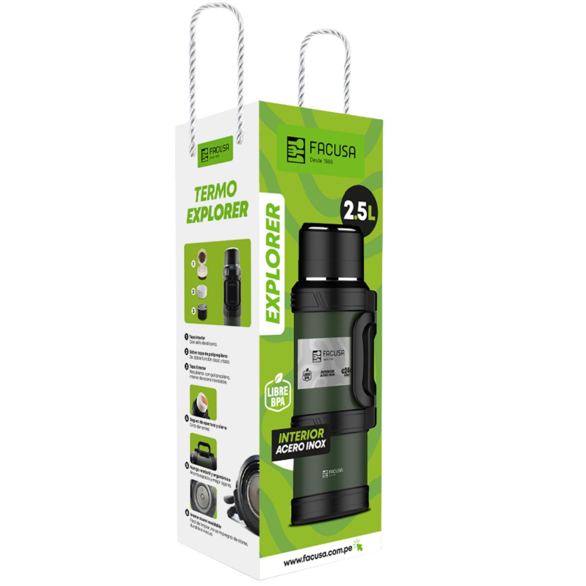 FACUSA - Termo Explorer 2.5 LT CASA Negro Facusa