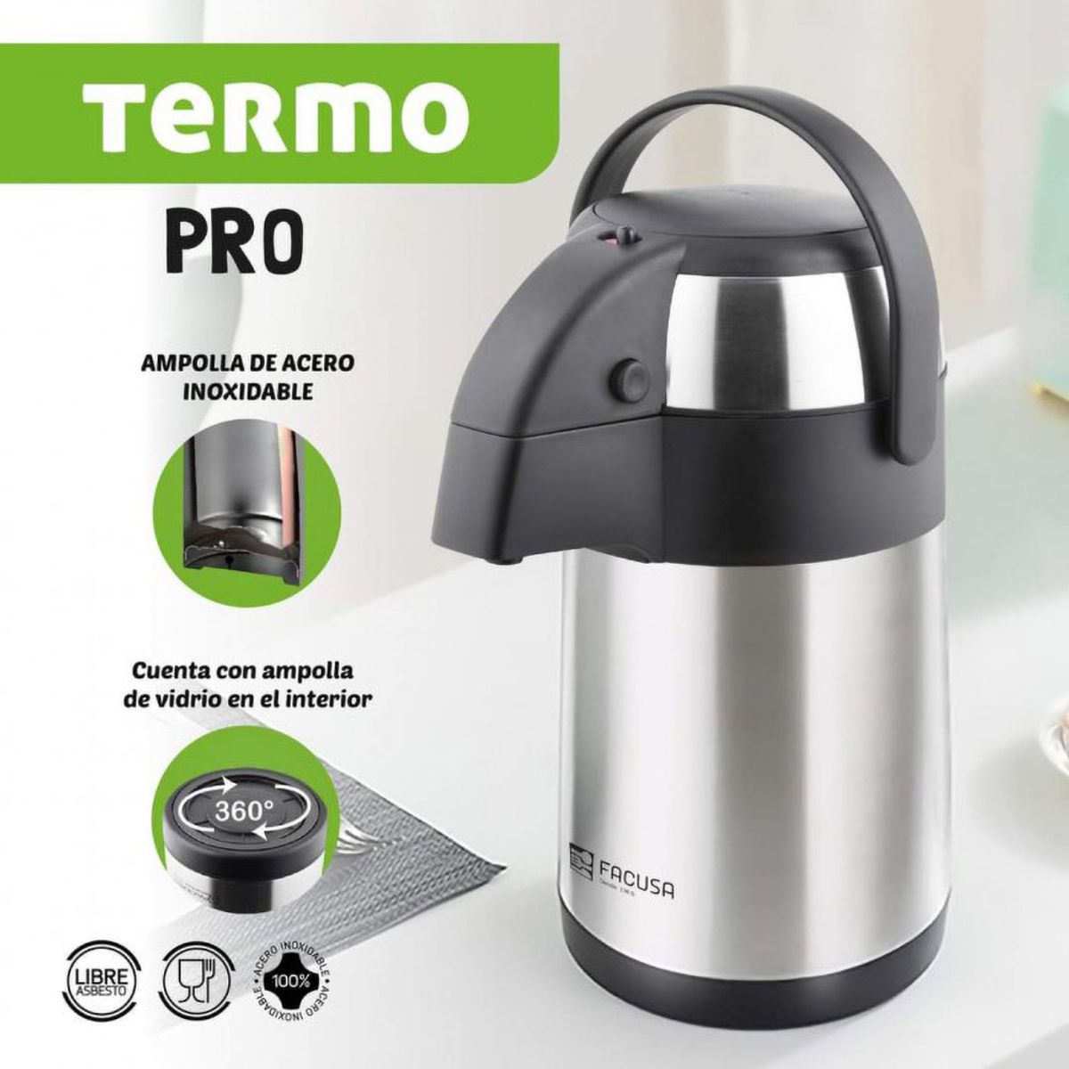FACUSA - Termo Sifon Acero Pro 2.5 LT OG-25HE 982500504