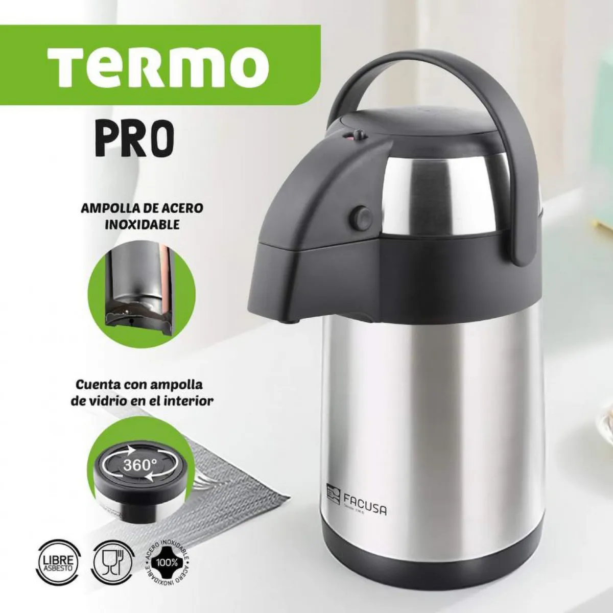 FACUSA - Termo Sifon Acero Pro 3.5 LT OG-35HE 983000503