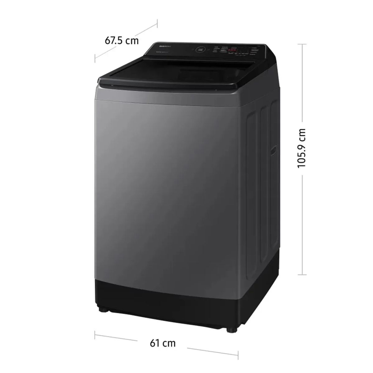 SAMSUNG - Lavadora SAMSUNG 13 Kg Carga Superior EcoBubble WA13CG5441BD Gris