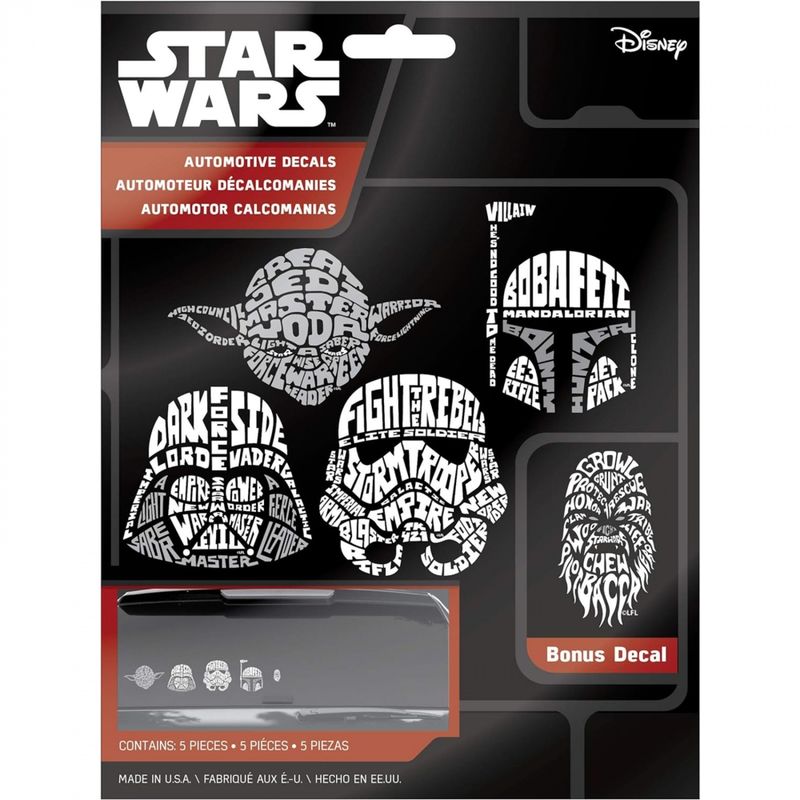 STAR WARS - Adhesivos Star Wars para ventana de Auto