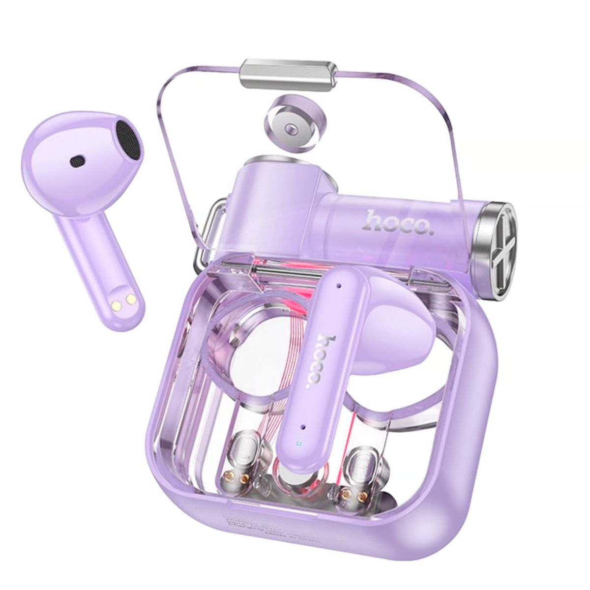 HOCO - Audífonos Bluetooth HOCO DES43 Core Morado Transparente