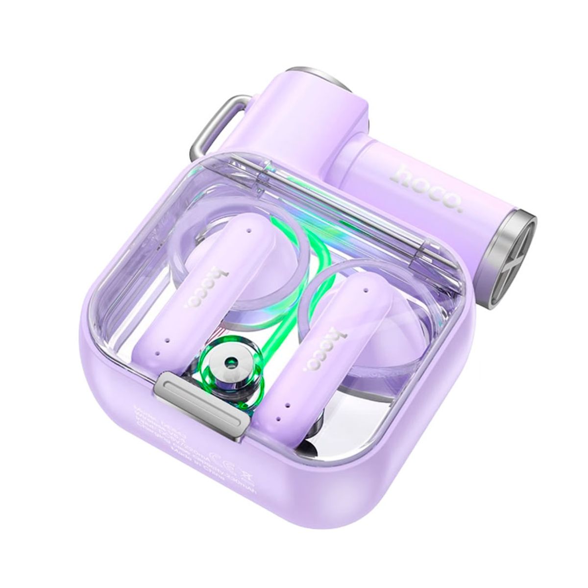 HOCO - Audífonos Bluetooth HOCO DES43 Core Morado Transparente