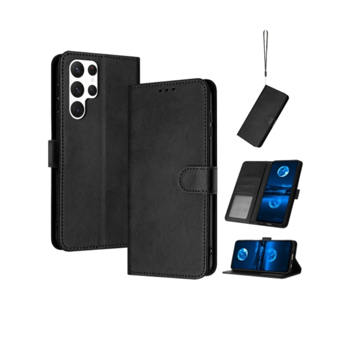 GENERICO - CASE TIPO LIBRO PARA SAMSUNG S25 ULTRA-NEGRO