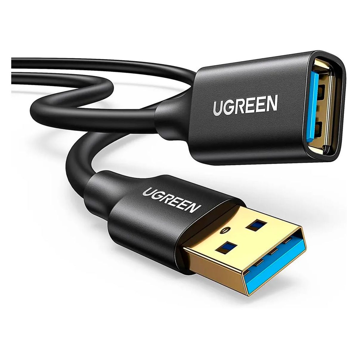 UGREEN - Cable Ugreen De Puerto Usb 3.0 Macho A Hembra 5Gbps 2M Negro (10373)