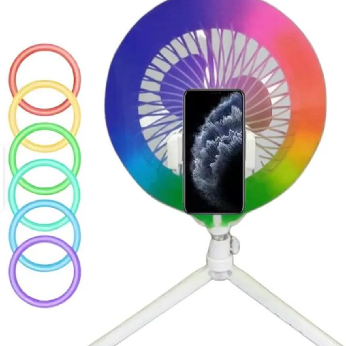 MORITA BAG STORE - ARO LUZ LED RGB CON VENTILADOR