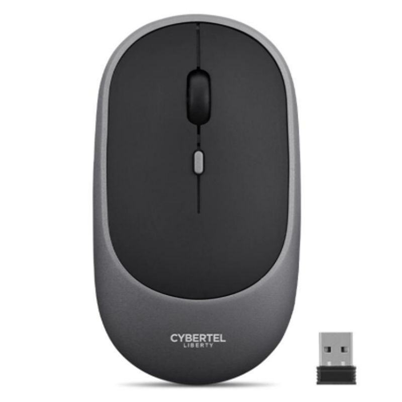 CYBERTEL - Mouse Inalambrico LIBERTY 3 BLACK CYB M508B -3M GRAY CYBERTEL