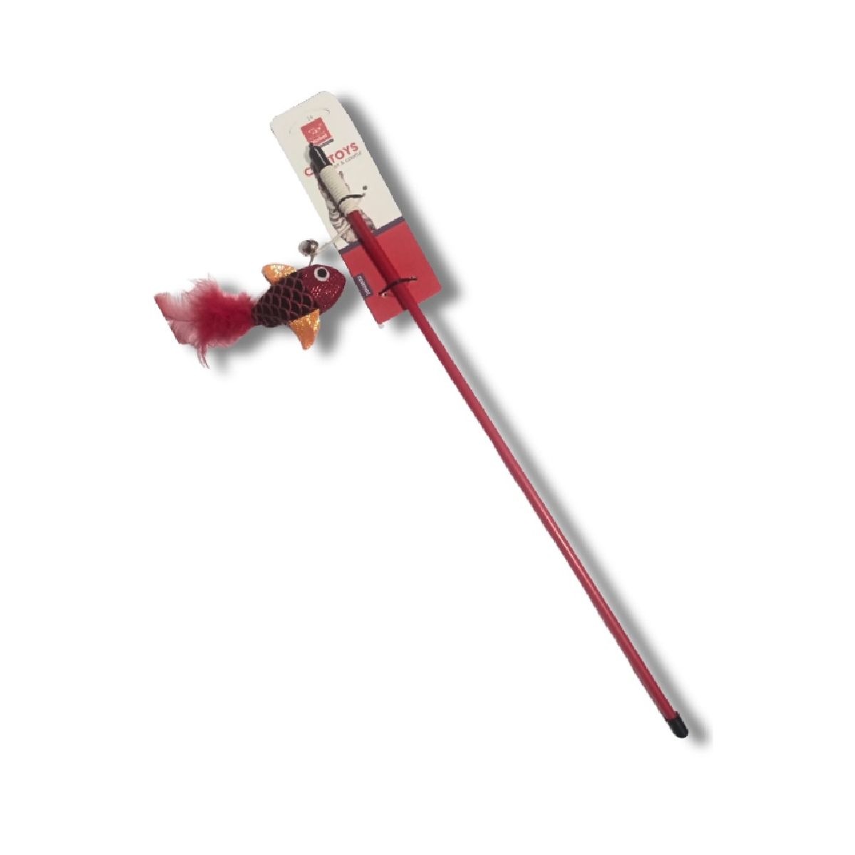 GENERICO - Juguete de caña de pescar con pescado para gatos