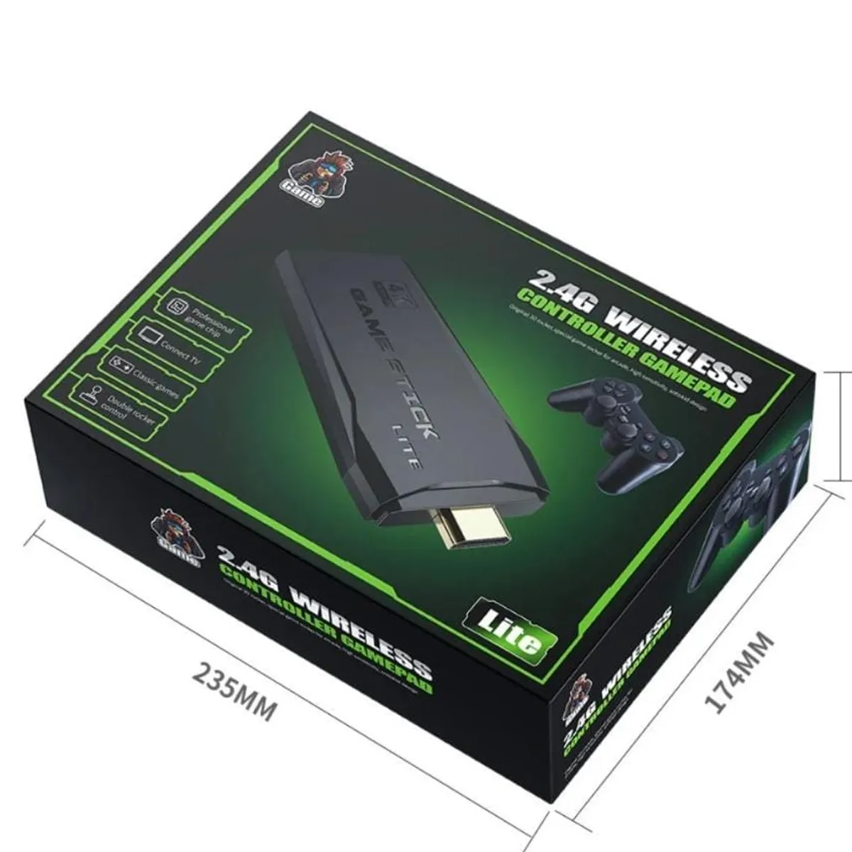 GENERICO - Mini Consola Game Stick24 Wireless