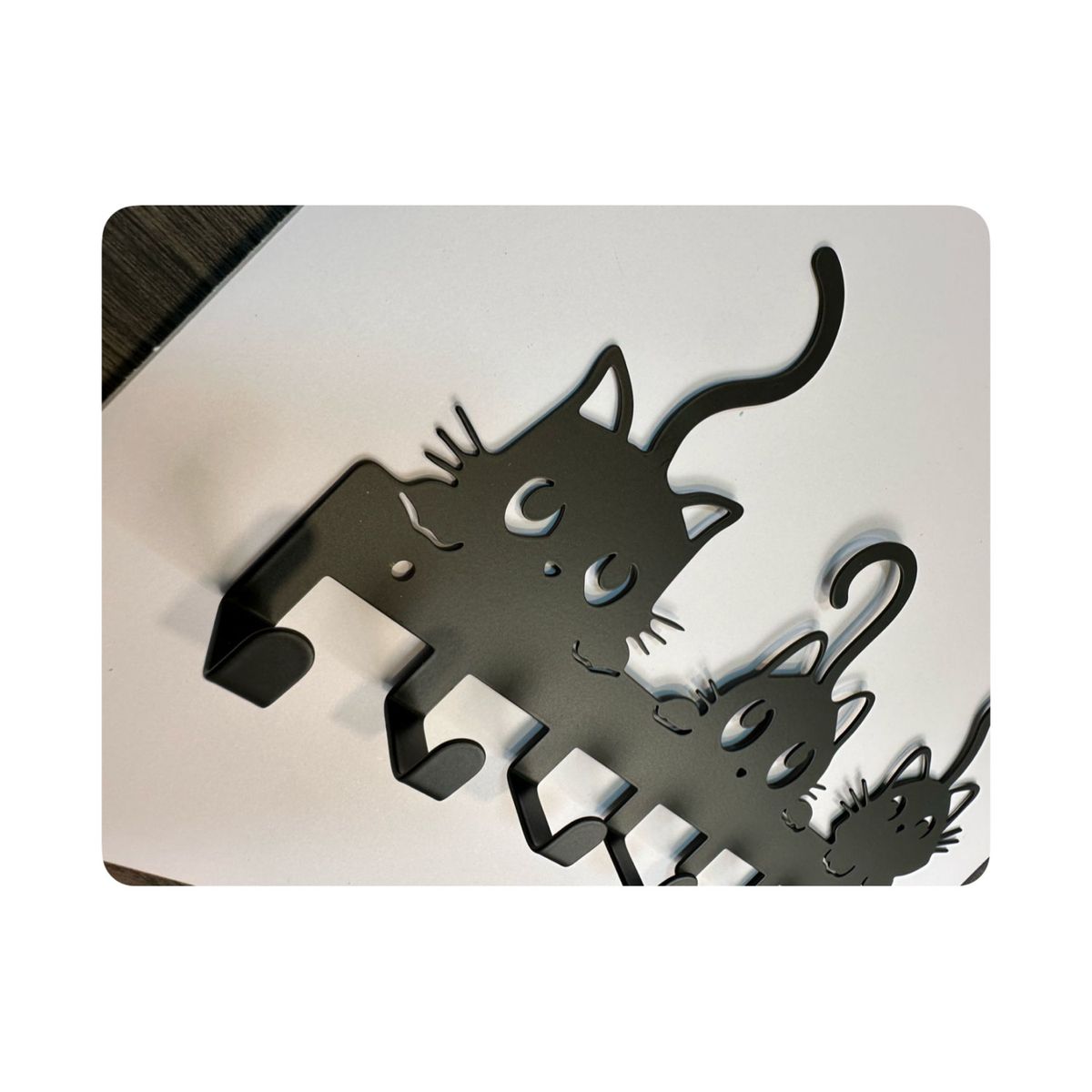 GENERICO - Colgador de Llaves - Modelo Gatos Negros