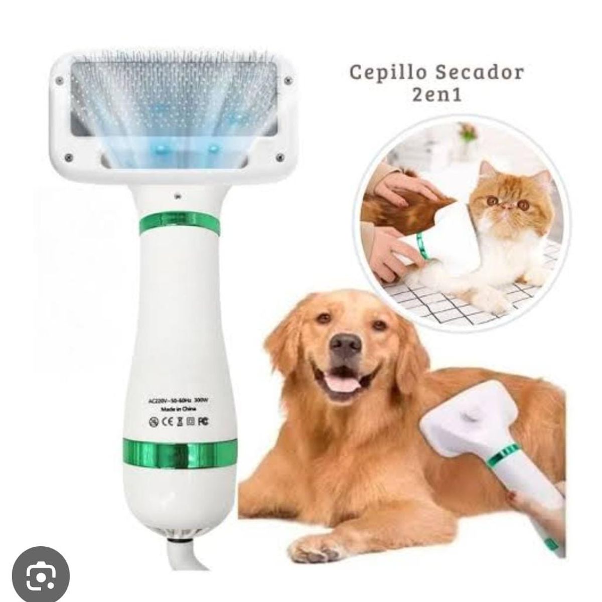 GENERICO - Secador de pelo portátil 2 en 1 para perros y gatos