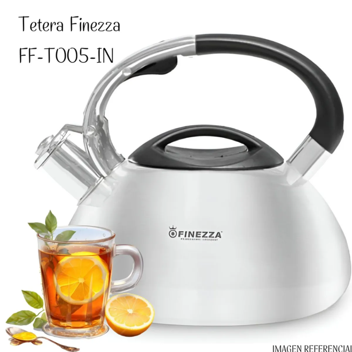 FINEZZA - Tetera Finezza De Acero Inoxidable de 3.0 Lt - FF-T0055-IN