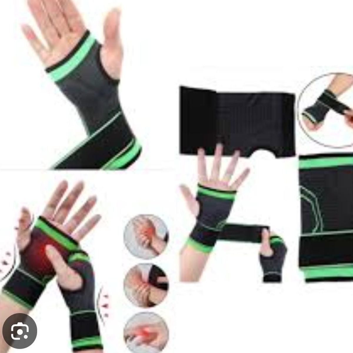 GENERICO - 2 MuñequeraS DeportivaS Ajustable con Gel Protección Ortopedica