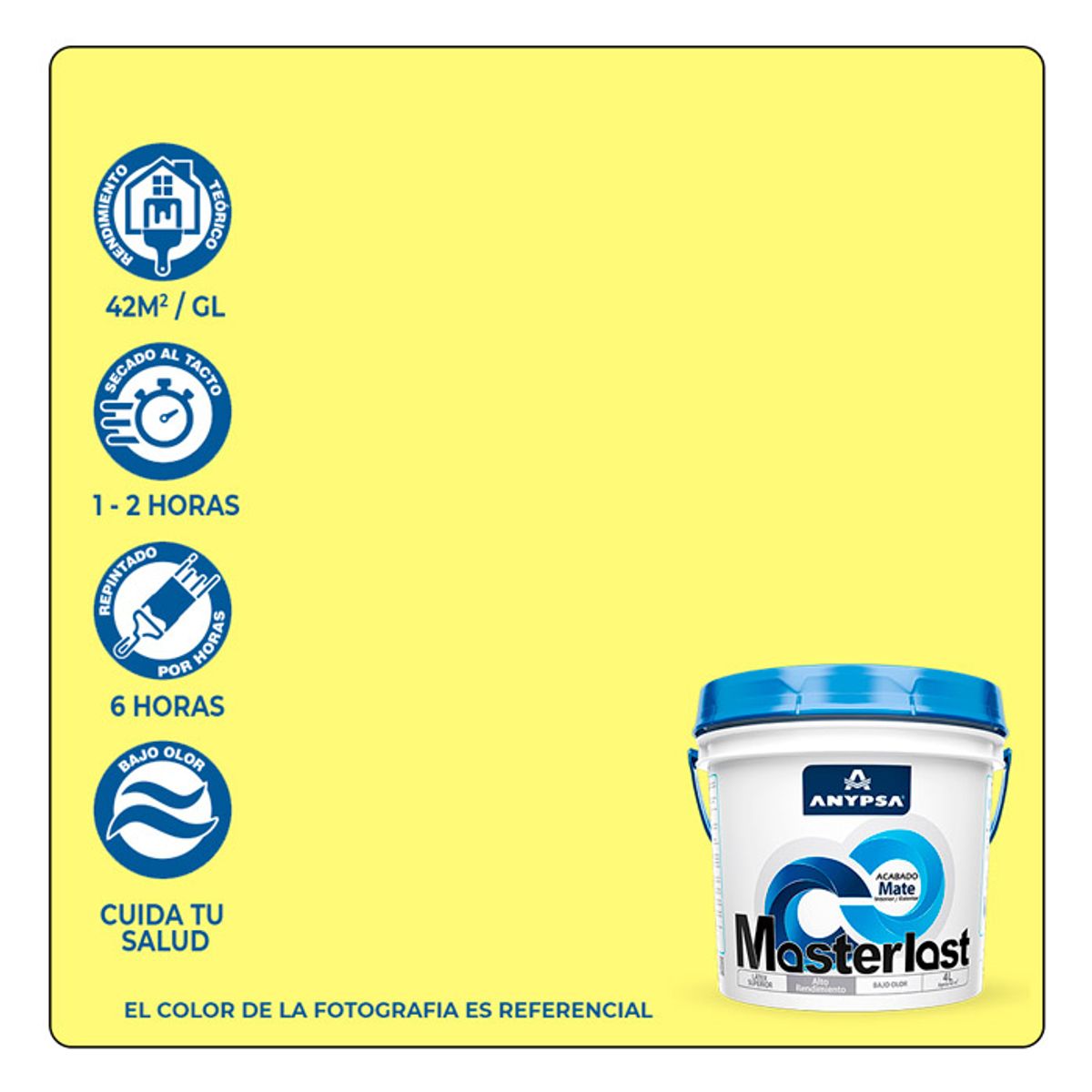 GENERICO - Pintura Latex Jazmin Masterlast 1GL Anypsa