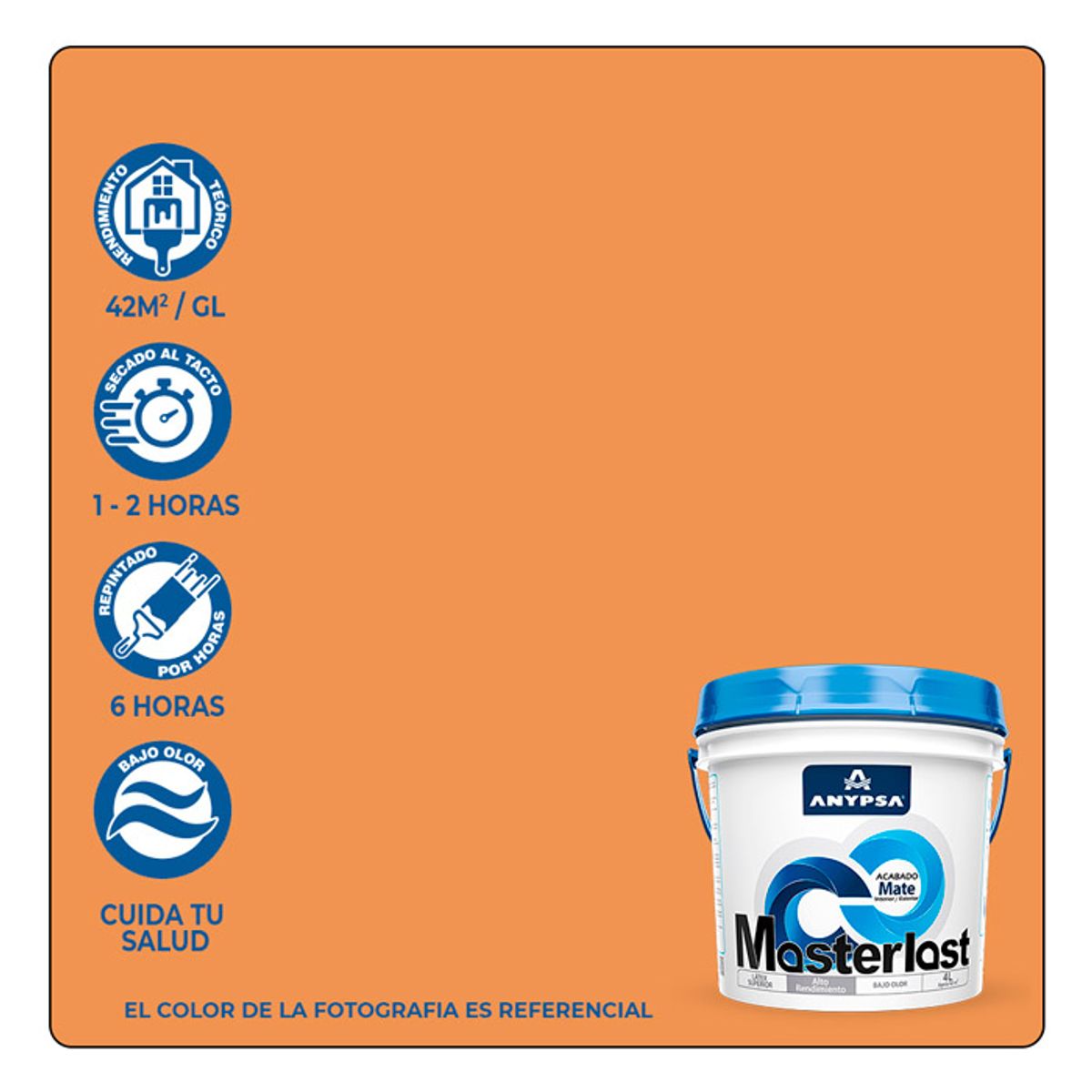 GENERICO - Pintura Latex Sunset Masterlast 1GL Anypsa
