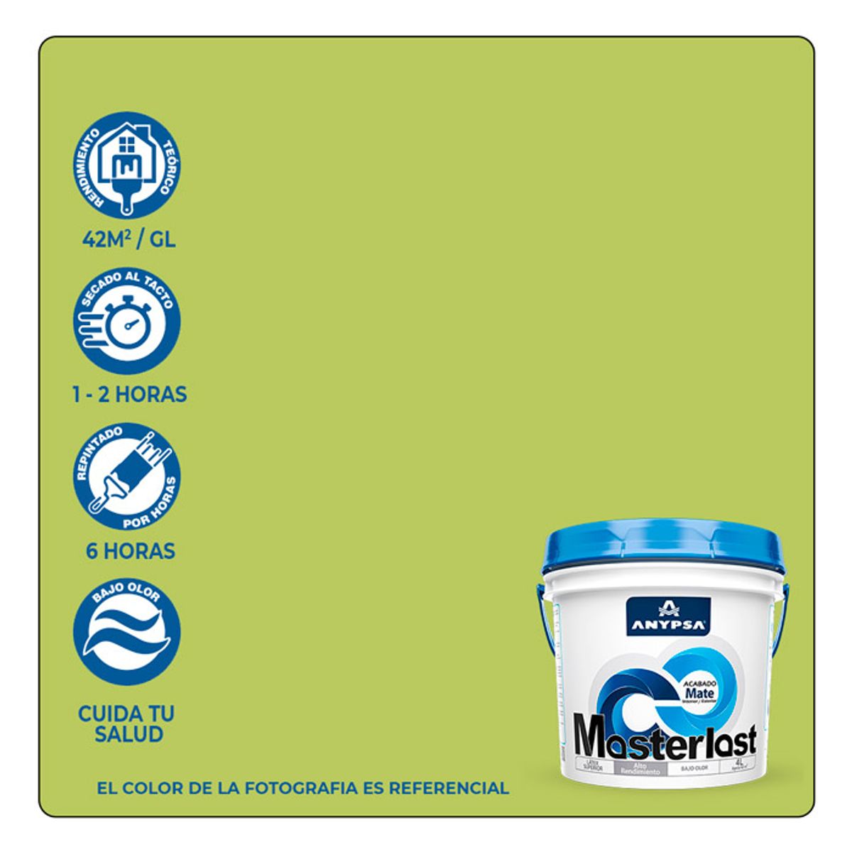 GENERICO - Pintura Latex Citron Masterlast 1GL Anypsa