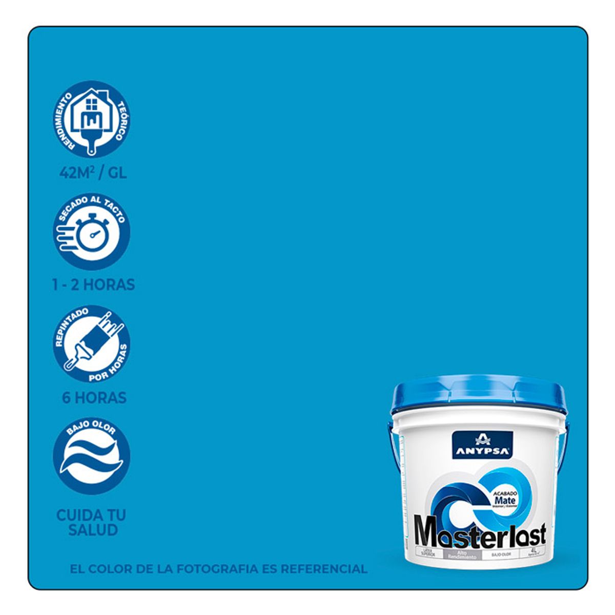 GENERICO - Pintura Latex Artico Masterlast 1GL Anypsa