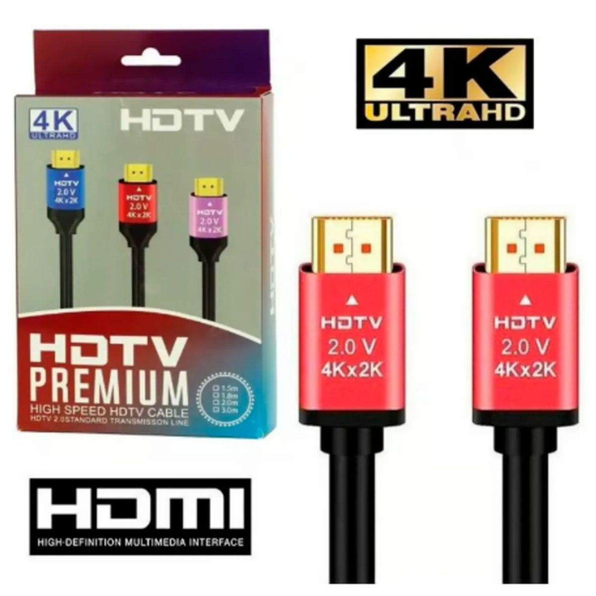 OEM - Cable Hdmi a Hdmi 3M 4k Premium Dorado Ultra Hd 3 metros