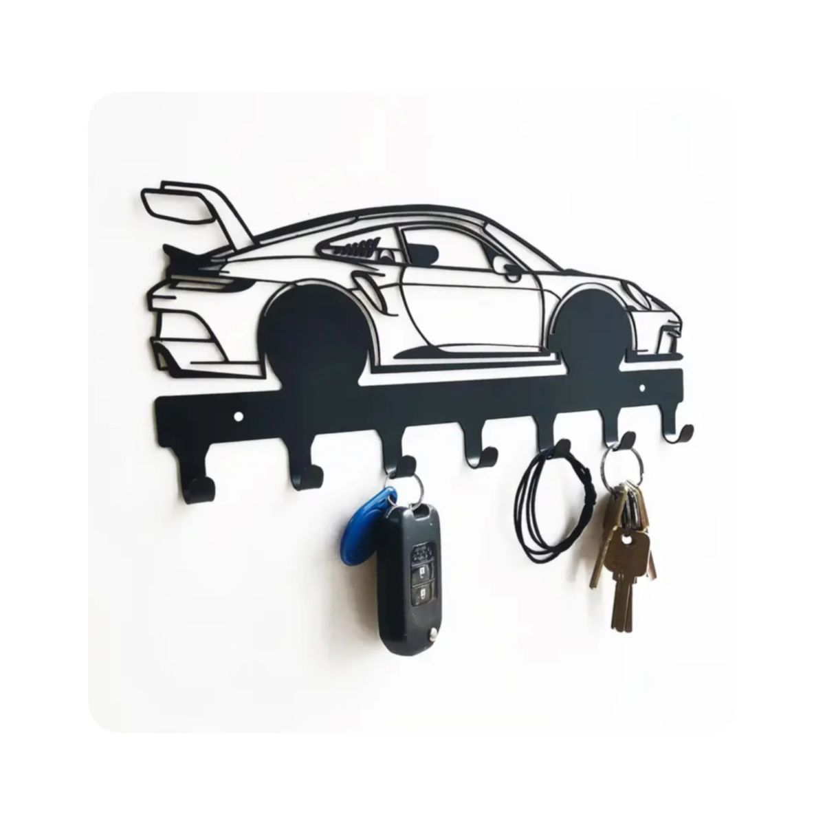 GENERICO - Colgador de Llaves - Modelo Auto Negro M1