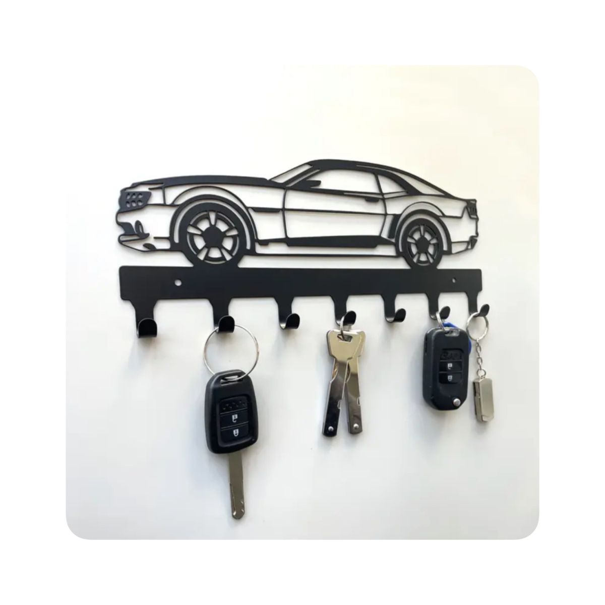 GENERICO - Colgador de Llaves - Modelo Auto Negro MG M3